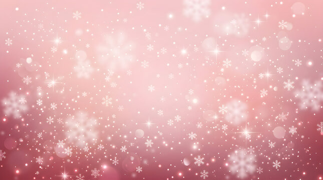 Pink Snowflake Background, Winter