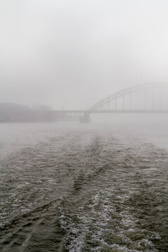 Bridge over the Noord is also commonly known as the Alblasserdamsebrug or Alblasserdam Bridge in the early morning mist. It carries the N915 between Alblasserdam and Hendrik-Ido-Ambacht.