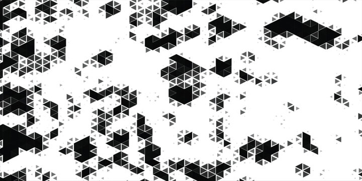 Seamless halftone triangle pattern. Random vector noise texture