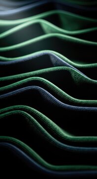 Abstract Green Wavy Lines - A Visual Symphony.