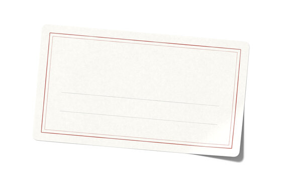 Blank mailing label with red border