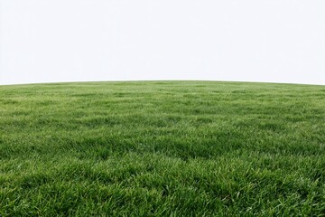 Naklejka premium The Grass Field Under Bright Sky On A Vast Open Landscape