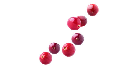 Fresh Cranberries Falling on Black Background © Fariha