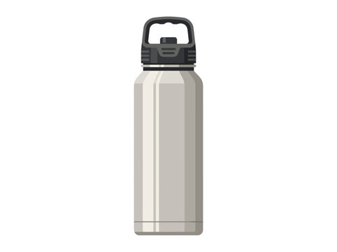 Stainless Steel Water Bottle with Dark Cap