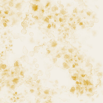 Seamless abstract watercolor texture with golden brown splashes
