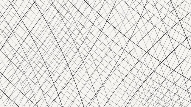 Abstract black and white intersecting diagonal lines background