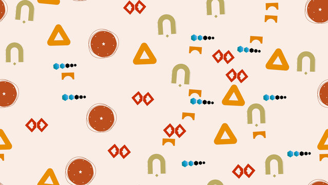 Abstract geometric pattern with colorful shapes