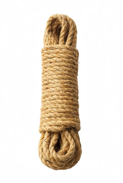 Coiled Bundle of Natural Hemp Rope
