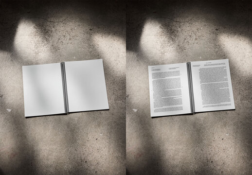 Mockup Of Customizable US Letter Magazine, Top View