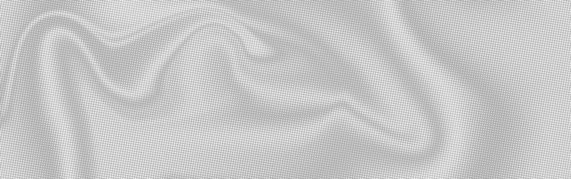 Abstract gray background with halftone pattern and smooth liquid wave texture for modern design projects, banners, and creative digital art backgrounds
