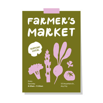 Farmer's market poster template