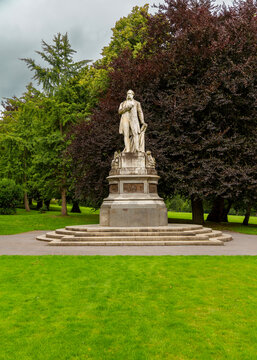 Statue of Samuel Cunliffe Lister, Bradford textile magnate in Lister Park, Bradford, West Yorkshire, England