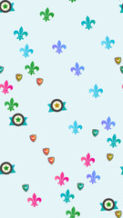 Fleur de lis and shield pattern © Winartitan7594w