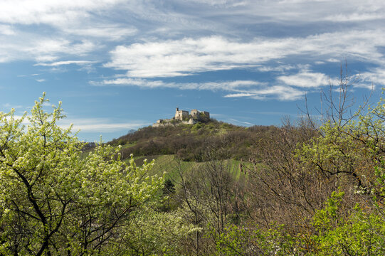 Historic Falkenstein Castle in Lower Austria - Scenic Springtime Landscape Wall Art Poster