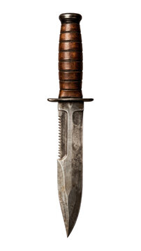 PNG Vintage serrated combat knife