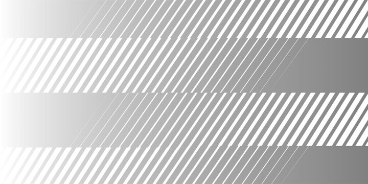 Dynamic diagonal line pattern background. Grey striped fading motion effect backdrop. Oblique parallel speed lines gradient wallpaper. Vector abstract slanted halftone sport gradation texture