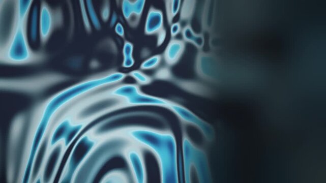 Turbulent plasma energy field abstract background with copy space for text seamless loop in cool blue tones