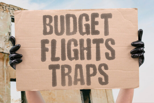 "Budget flights traps" Cheap airfares hide extra fees that inflate final prices. FLIGHTS. BUDGET. FEES. TRAPS. AIRLINES.