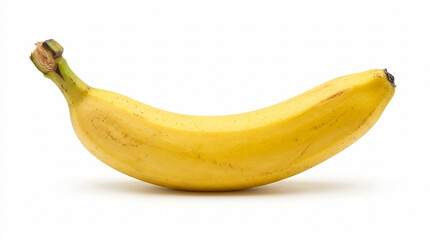 Single ripe yellow banana isolated on white background for healthy © iqra adeel