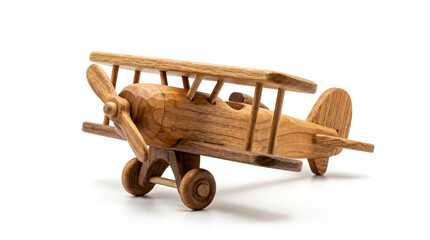Vintage wooden toy airplane isolated on transparent background for © iqra adeel