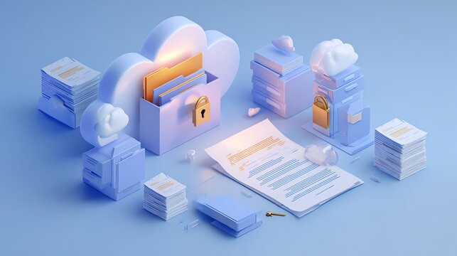 Cloud-based document management system with advanced encryption.