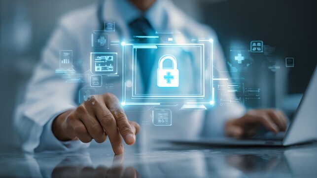 Secure file transfer interface in healthcare office