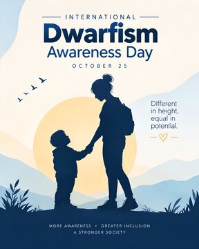 International dwarfism awareness day illustration