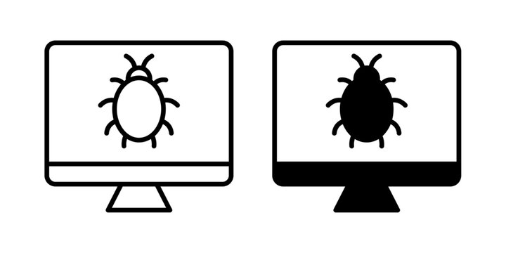 Debug symbol representing software troubleshooting, finding coding errors, testing programs and fixing technical problems.