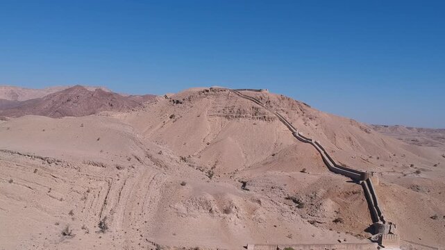 aerial view of desert Ranikot sindh