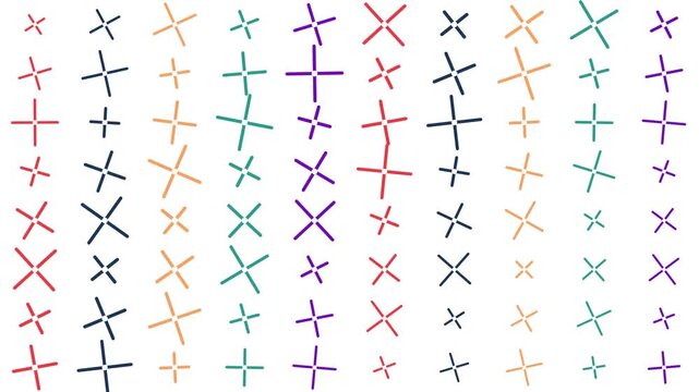 An array of colorful glowing stars pattern