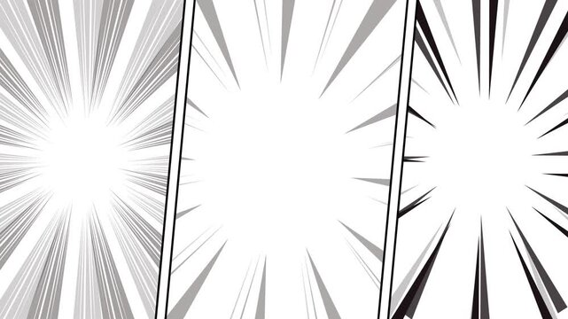 Looping animation, anime comic panel scenes, pop art. Anime motion backgrounds.