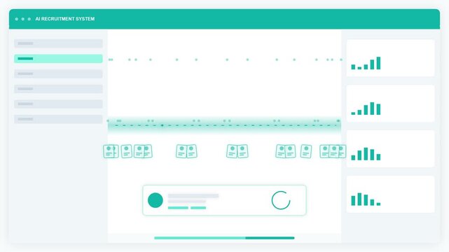 AI Recruitment System Candidate Screening and Resume Analysis Animation