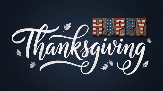 Celebrating gratitude a beautiful thanksgiving illustration with festive fall colors and charming hand lettered typography