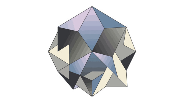 Abstract geometric polygon polyhedron shape design