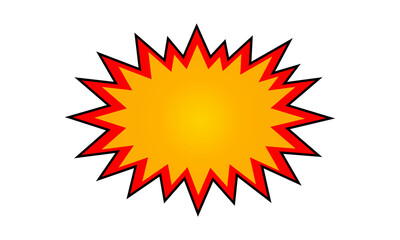 Comic book style explosion burst shape isolated on transparent background © Morium