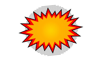 Comic book style explosion speech bubble isolated on transparent background © Morium