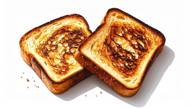 Perfectly toasted bread slices with golden-brown crusts and a crispy texture