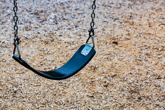 Children's swing in a play area