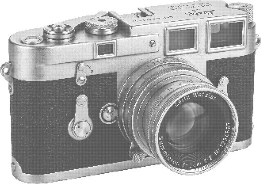 Camera vintage retro halftone dot illustration collage element for design
