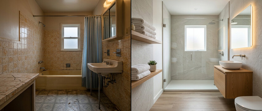 Before and After Bathroom Renovation: Old vs. Modern Design