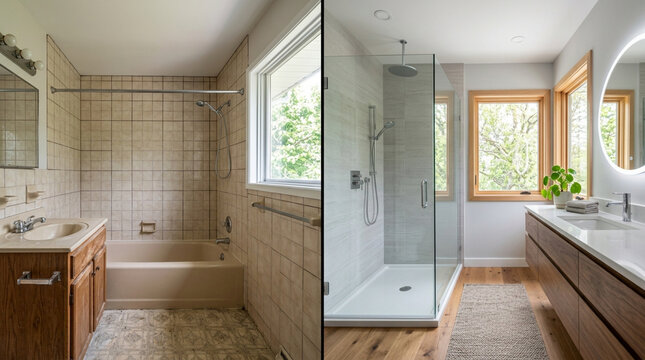 Before and After Bathroom Renovation: Outdated to Modern Luxury Spa
