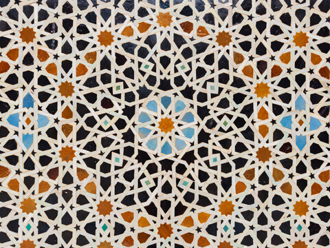 Traditional Tilework pattern, Medresa El Bouanania.