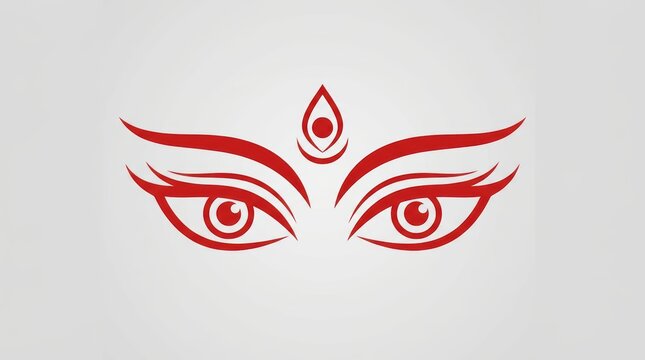 Maa durga eyes vector design