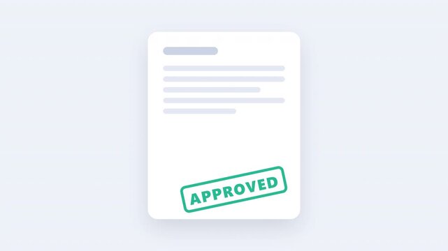Document Approved Stamp Animation
