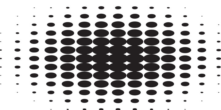 White Black Oval Dots Halftone Diamond Gradient Background
