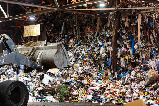 Transfer station, a storage container of waste to  be processed  at the Waste-to-energy plant in Spokane.