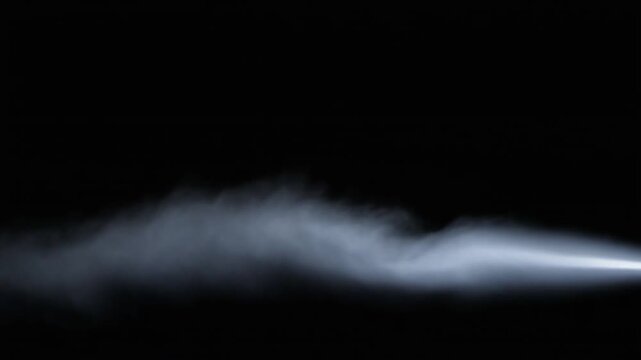 Pale Wispy Band Broadening and Curling on Black