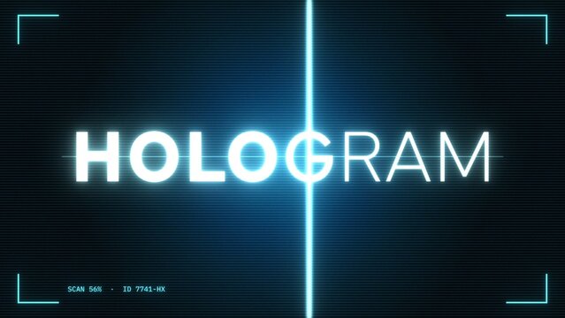 Hologram Scan Glow Cyberpunk Title Reveal