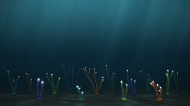 Chemical Garden Crystal Tubes Growing Underwater Science Experiment Animation