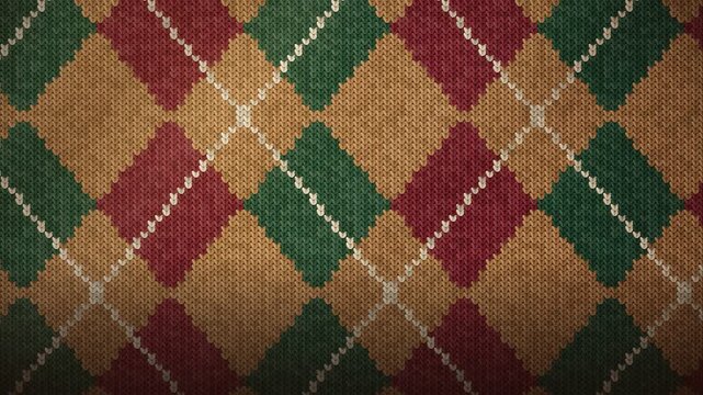 Argyle Knit Sweater Diamond Pattern Sliding Texture Seamless Loop